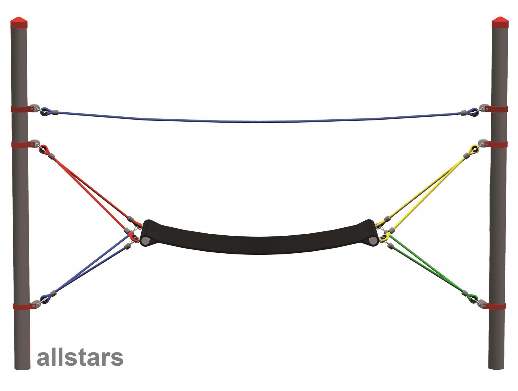 HUCK Gummigurt-Matte Hängematte Adventure-Parcours für Stahlpfosten – Bild 5
