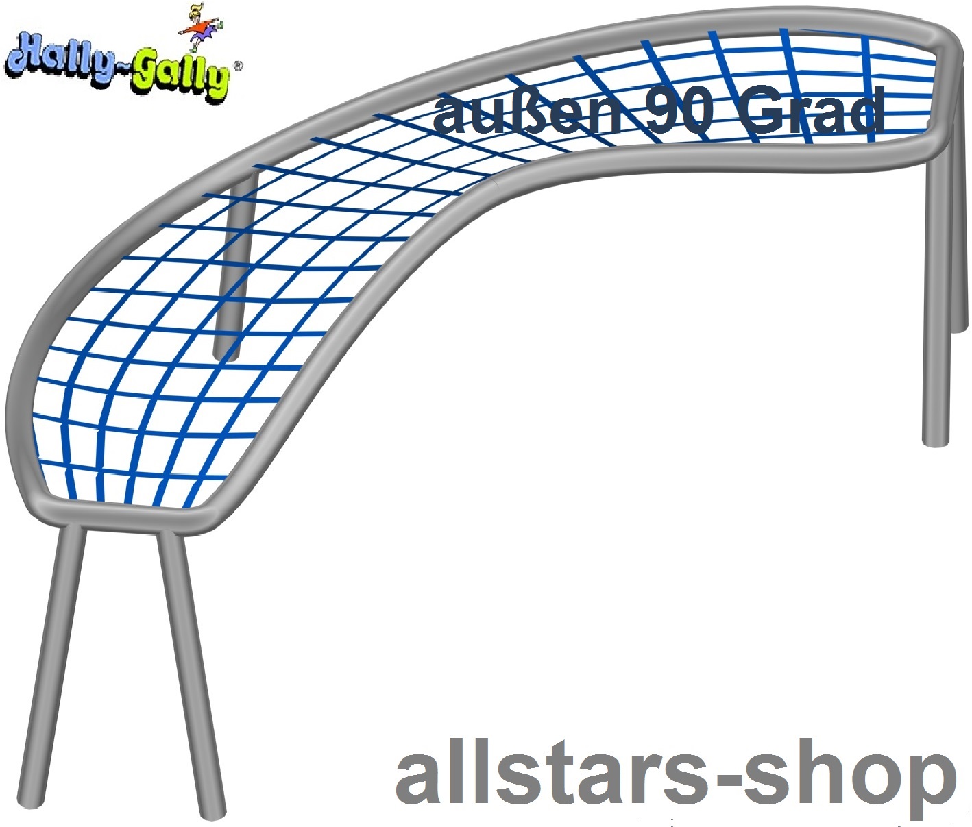 Element für Achterbahn schräg 90° Bogen nach innen für Klettergestell mit 1 Netzteil Hally-Gally – Bild 8