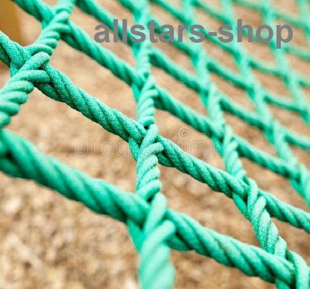 Kletternetz aus Herkulesseil mit Kreuzstich-Knotenverbindung 4 m² Ø 16 mm MW 50 cm mit Stahllitzen Huck – Bild 5