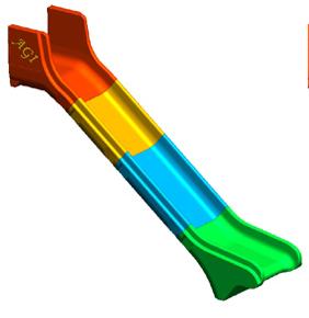 Rutsche Modulrutsche PE Auslauf Hangrutsche 1 Modul Anbaurutsche Beckmann – Bild 5