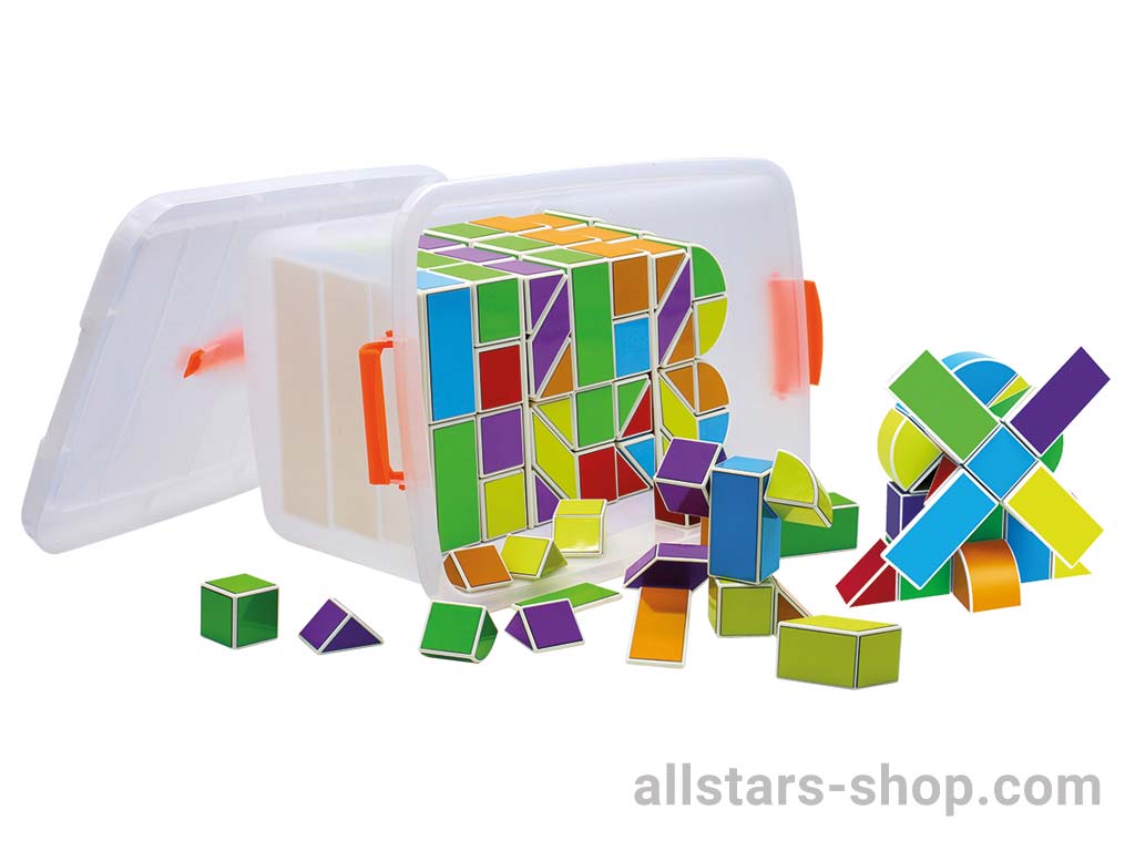 Magnet-Bausteine im Container Bausteine Set 112-teilig div. Formen + Farben allstars – Bild 2