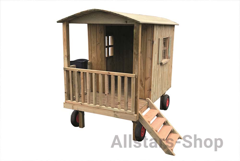 Spielhaus Zirkuswagen Spielwagen Holzspielhaus Holzhaus Gartenhaus für Kindergarten Allstars