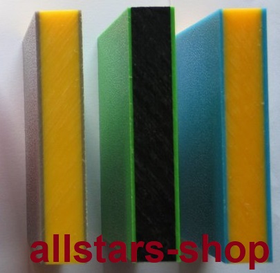 HDPE Platten 10 Stück zweifarbig grün/schwarz/grün Stärke 19 mm 1.500 x 1.500 mm HDPE-Platte HD Polyethylen PAK-frei durchgefärbt – Bild 3