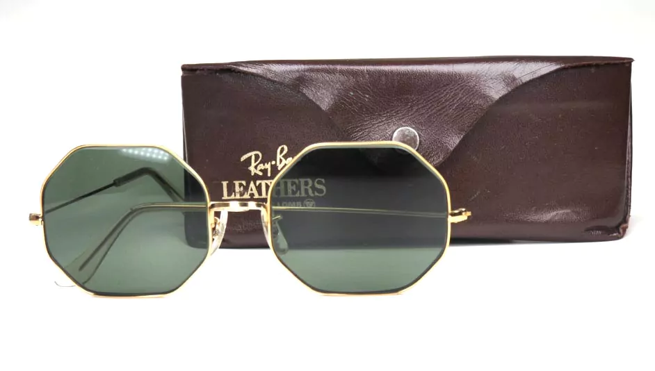 Sonnenbrille Ray Ban Bausch & Lomb USA, Vintage 80er Jahre, Achteckform – Bild 3