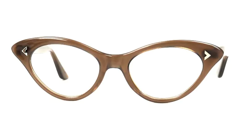 50er Jahre Brille als Schmetterlingsbrille oder Cateyebrille