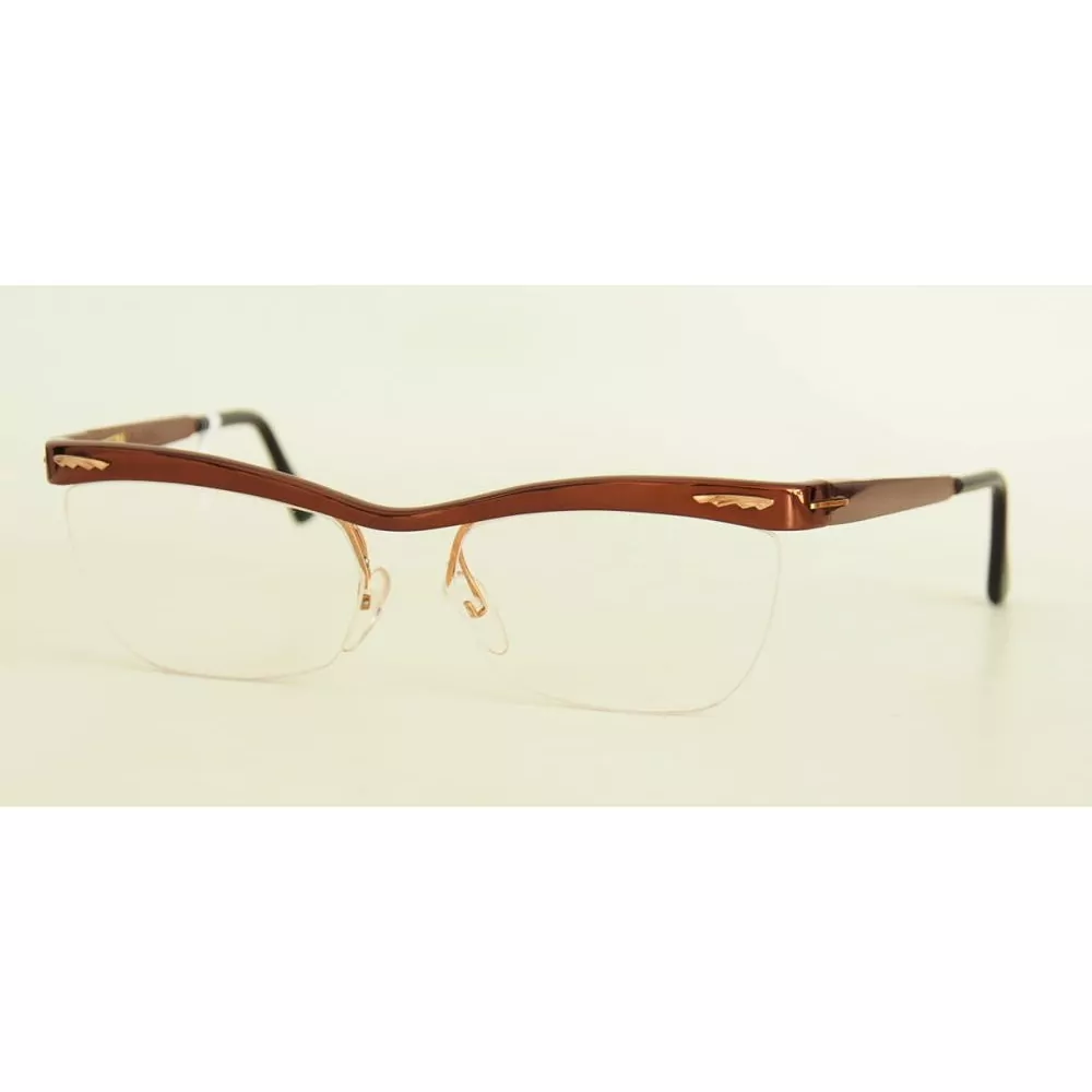 Echte 60er Jahre original Nylor Brille von ESSEL Frankreich, unten randlos – Bild 3