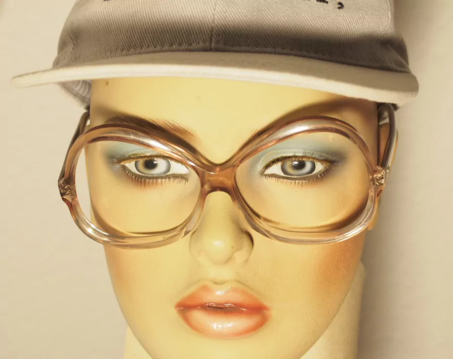 Echte Vintagebrille, großes Brillengestell der 70er Jahre – Bild 3