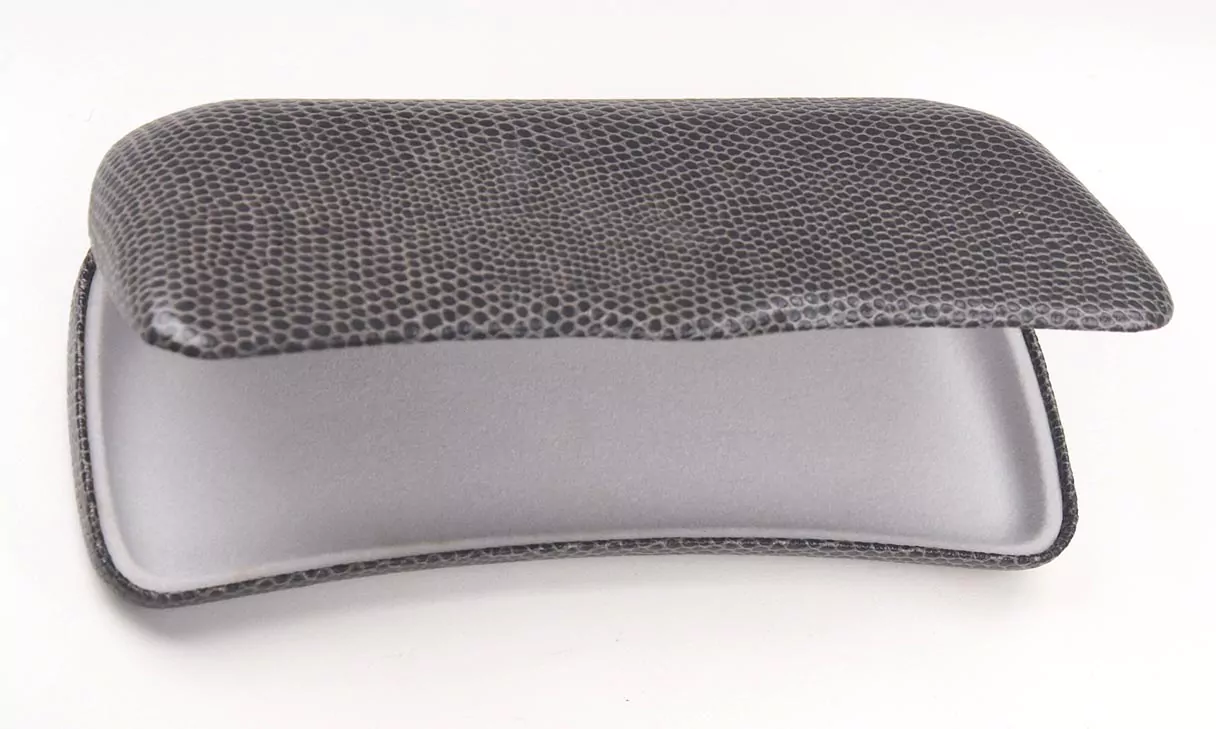 Hartschalen Etui, grau, sehr stabil für kleine Brillen passend. – Bild 2