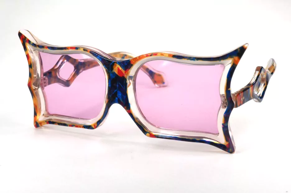 Peggy Guggenheim Brille handmade, außergewöhnliche Brille, coole Vintagebrille