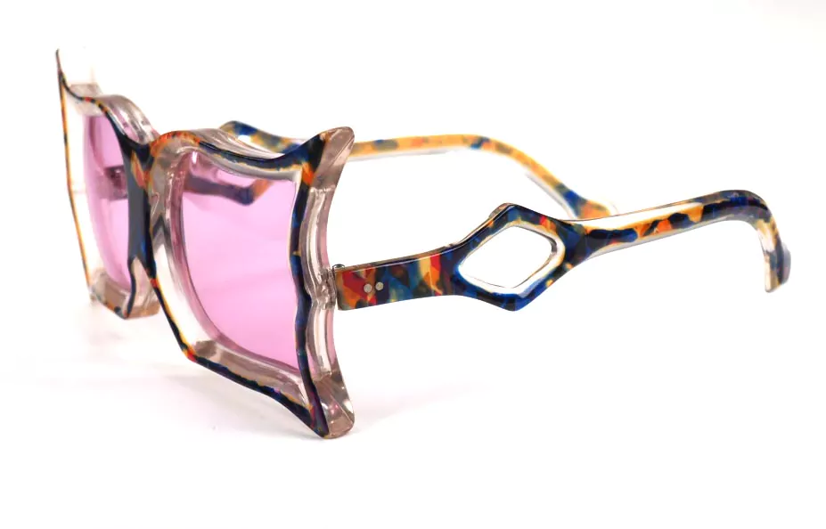 Peggy Guggenheim Brille handmade, außergewöhnliche Brille, coole Vintagebrille – Bild 2