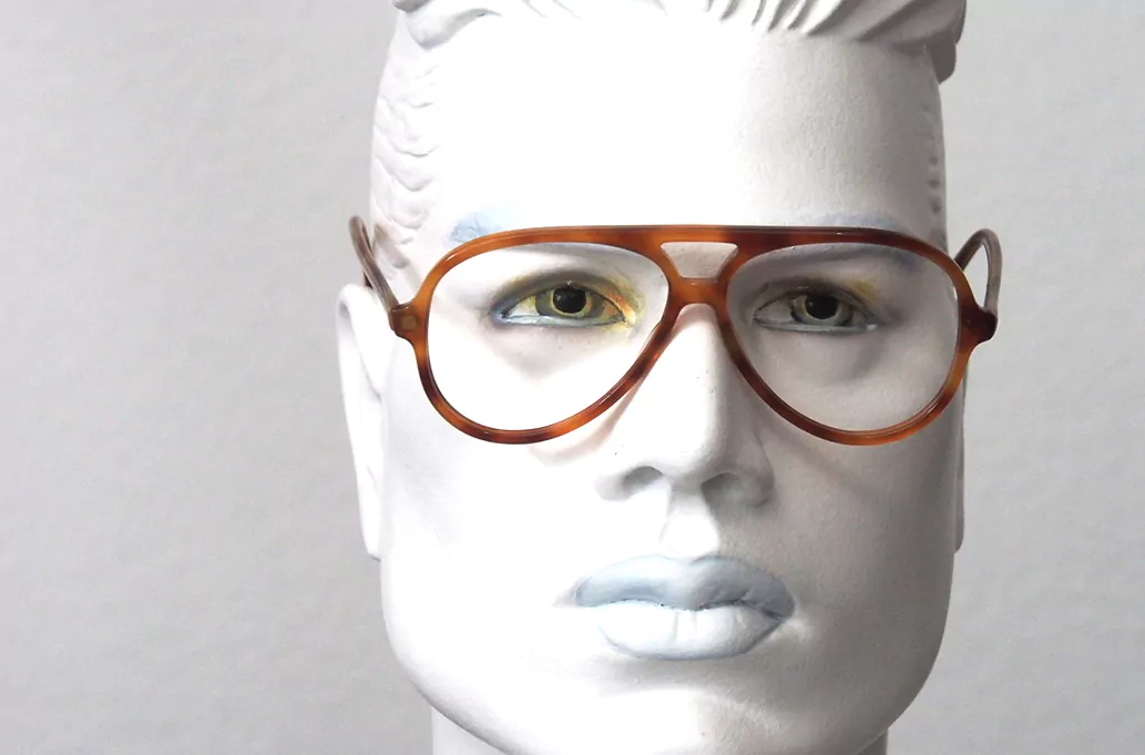 Siebziger Jahre echte Vintagebrille mit Doppelsteg in havanna – Bild 2