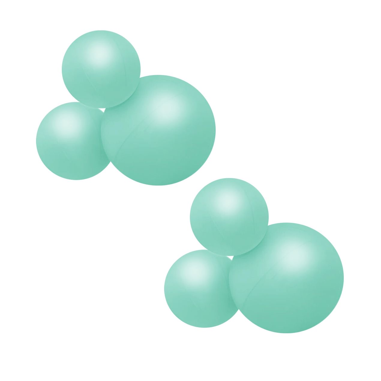 Wiederverwendbare Ballongirlande aus 3 Stück, pastellgrün, 2er-Set – Balloony