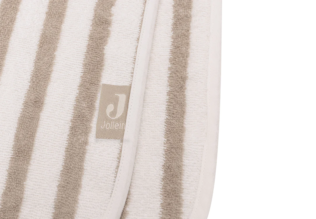 Stripe Terry Badeponcho Olivgrün – Jollein – Bild 4
