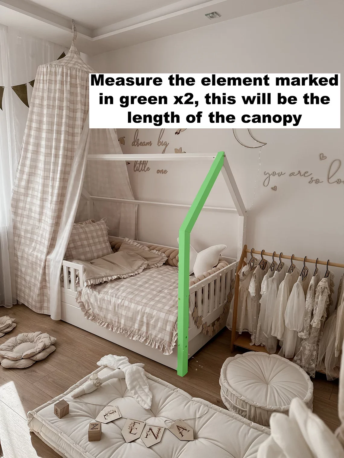 Betthimmel aus Tule für ein Betthaus – Bild 2