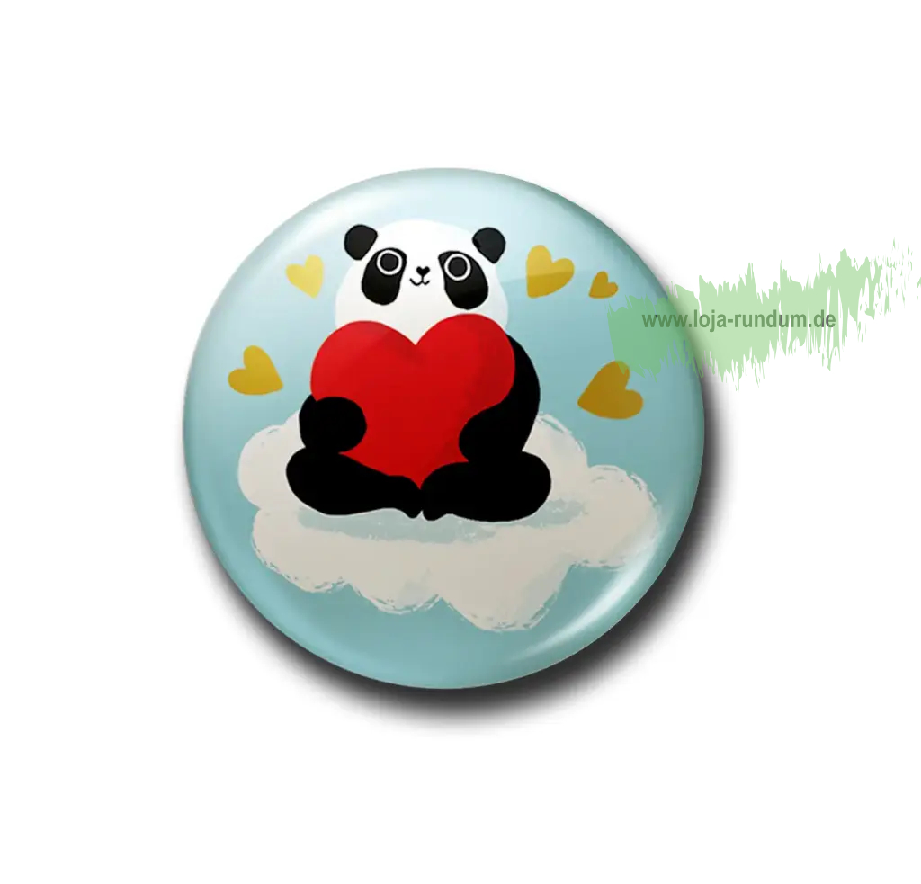 PANDA HERZ – MAGNET MIT FLASCHENÖFFNER – Cartedart
