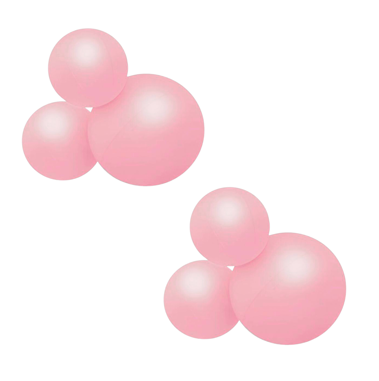 Wiederverwendbarer 3-teiliger Ballonhalter, Pastellrosa, 2er-Set — Balloony
