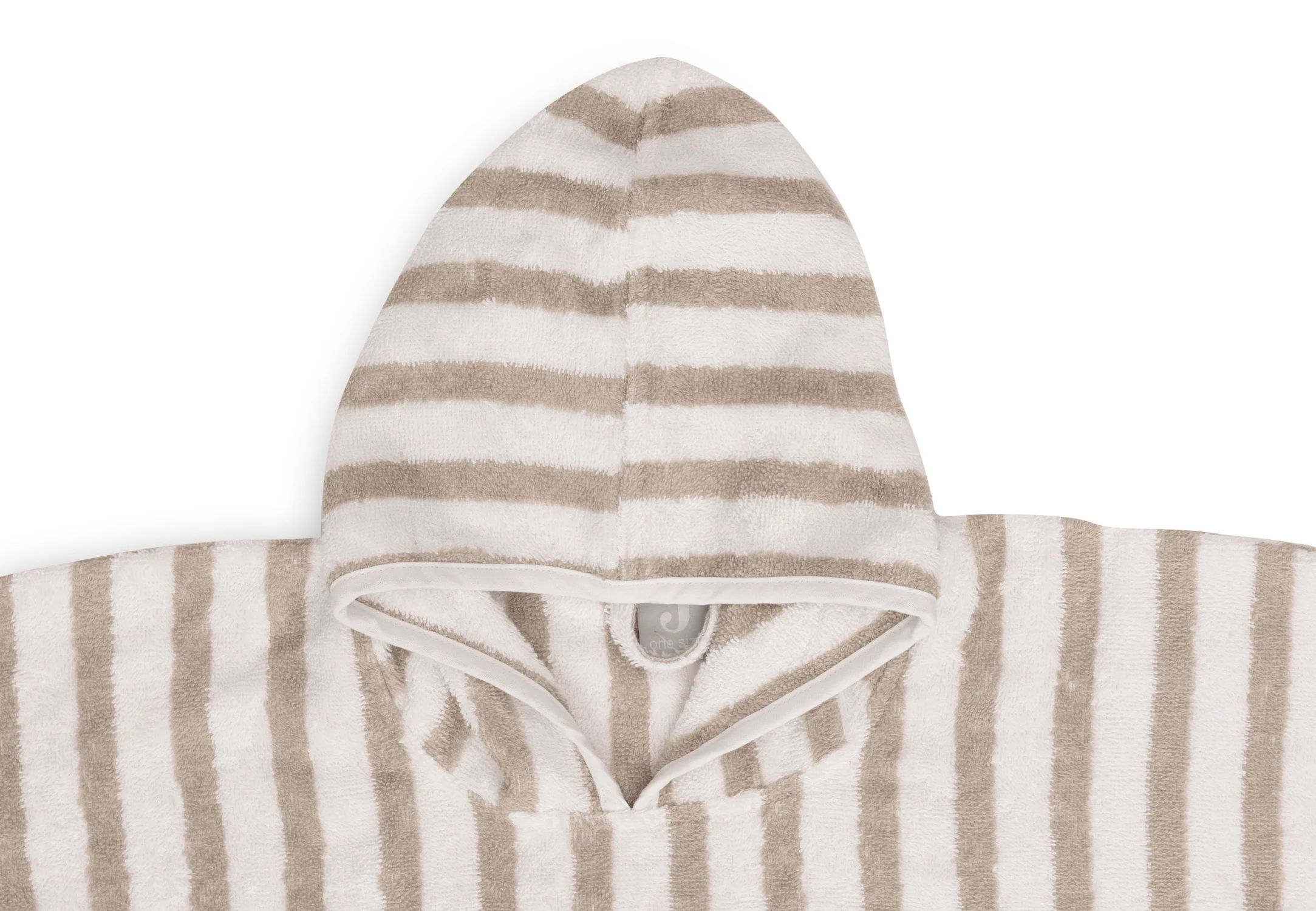 Stripe Terry Badeponcho Olivgrün – Jollein – Bild 3