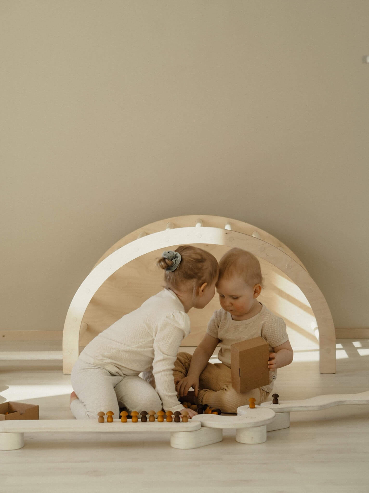 Schwebebalken aus Holz POLKU Birke Large – Fitwood – Bild 3