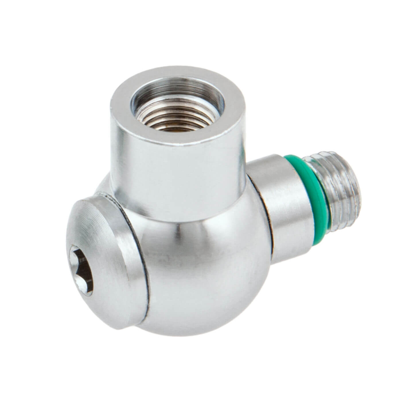 Winkel 90 Grad 3/8″ (Mitteldruck) Viton drehbar