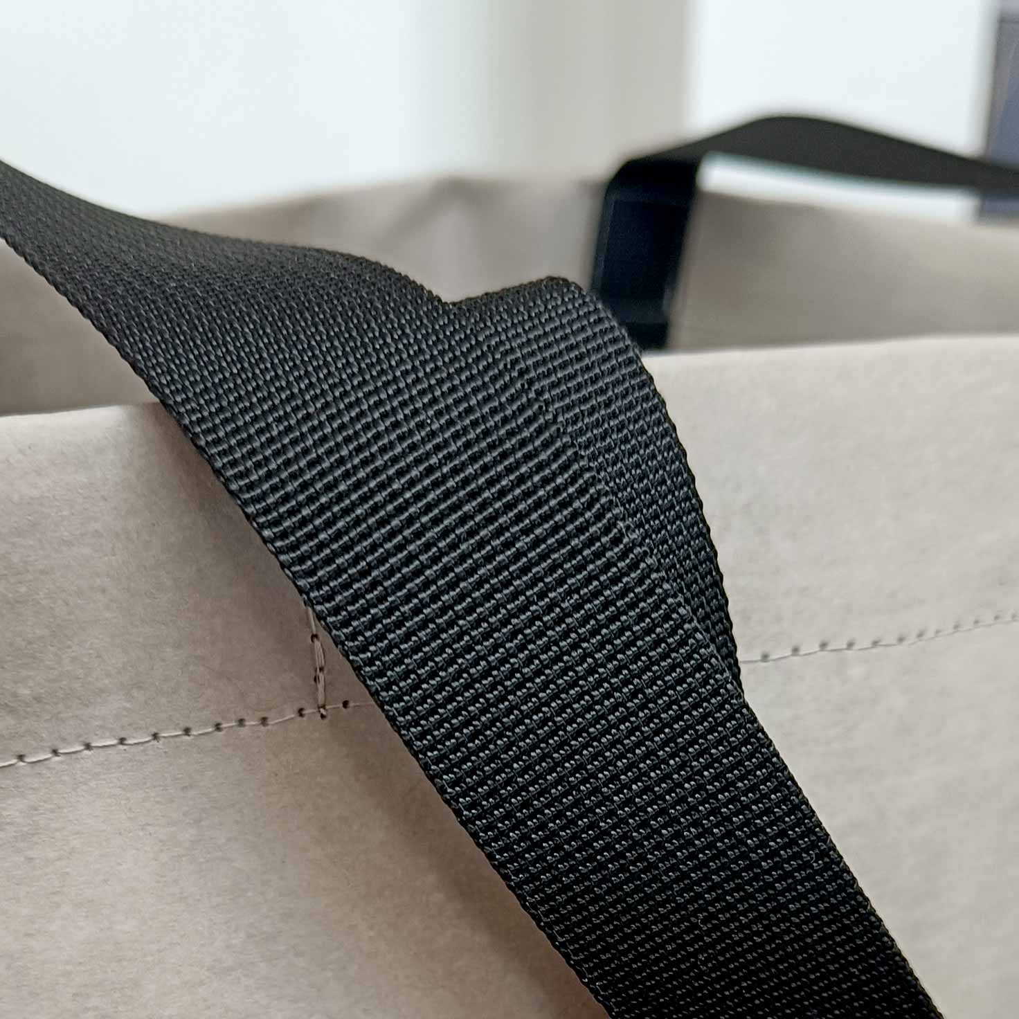 Veganer Shopper in Grau – Bild 2